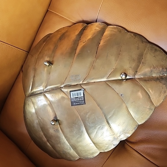 Nate berkus leaf tray distressed gold brass finish - Picture 4 of 5